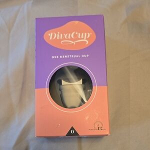 Diva Menstrual Cup Packaging in Purple and Orange